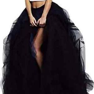Lisong tulle skirt, Black, XXL